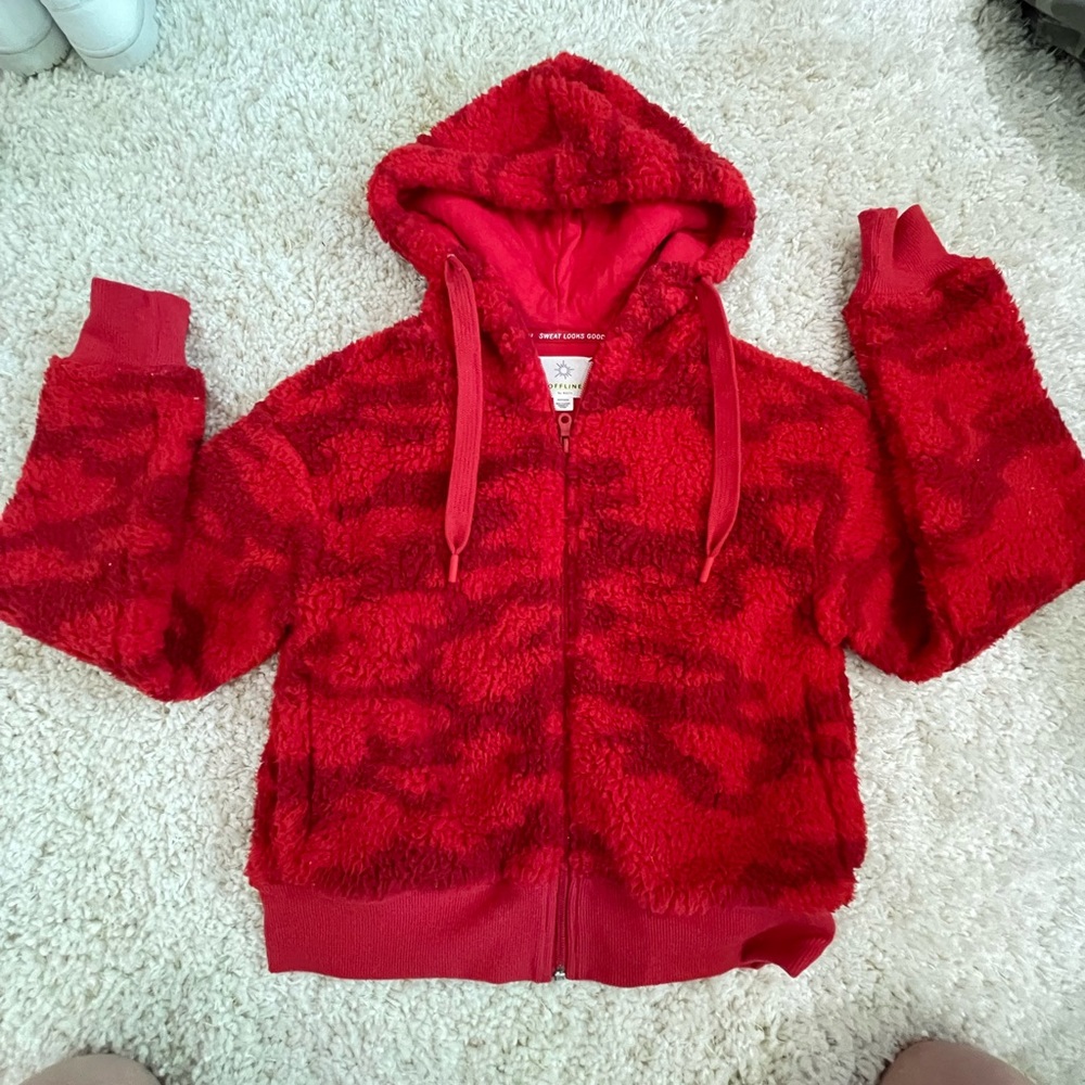 Aerie red camo jacket